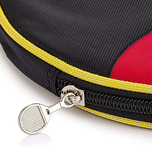 Dynasty Extra Penhold Table Tennis Racket & Case - ITTF Approved Palio Rubbers - Chinese Style Ping Pong Paddle