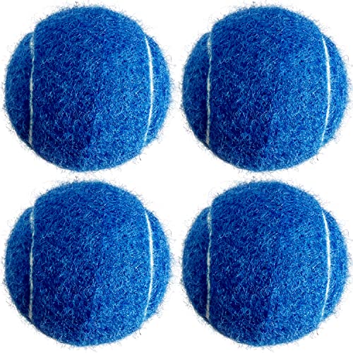 Tennis Balls, 4 Pack Advanced Training & Practice Tennis Balls for Beginners, High Visibility Pet Dog Playing Balls - color: Navy