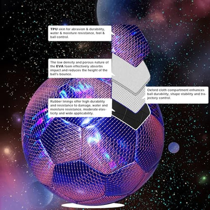 EVZOM Futsal Ball,Futsal Soccer Ball Size 4 for Adult Indoor Training(Purple)