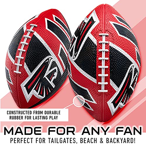 Franklin Sports NFL Team Footballs - Rubber Youth Mini Balls for All Teams - Kids 8.5" Football + Air Pump Sets - Official NFL Licensed - style: Atlanta Falcons