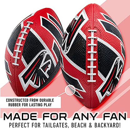 Franklin Sports NFL Team Footballs - Rubber Youth Mini Balls for All Teams - Kids 8.5" Football + Air Pump Sets - Official NFL Licensed - style: Atlanta Falcons