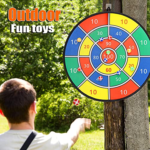 BooTaa 29" Large Dart Board for Kids, Kids Dart Board with Sticky Balls, Boys Toys, Indoor/Sport Outdoor Fun Party Play Game Toys, Birthday Gifts for 3 4 5 6 7 8 9 10 11 12 Year Old Boys Girls - style: 100 Scores +Outer Space