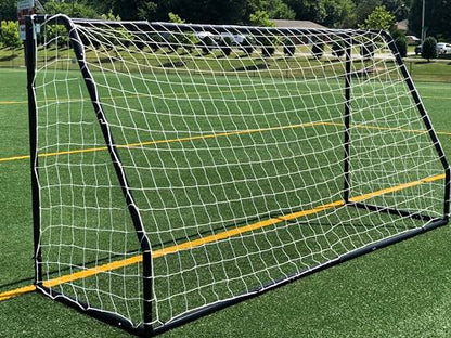 Premier 12 X 6 Ft. AYSO Youth Regulation Size Soccer Goal w/Weatherproof 4mm Net. 50MM Diameter Powder Coated/Corrosion Resistant Frame. 12x6 Foot Practice Aid. ONE Year Warranty!