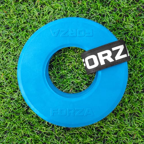 FORZA Flat Disc Ring Markers | Durable PVC Training Markers for Sports, Agility Drills & Skill Development - Pack of 10 - color: Sky Blue