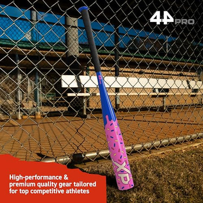 44 PRO Limited Edition XP USSSA 1.15 BPF Baseball Bat, Balanced Baseball Bat for Most Youth Baseball Leagues, Lightweight & Durable Standard Taper Handle, Drop -10, 2 3/4" Big Barrel Diameter - color: Donut, size: 29"/19 oz