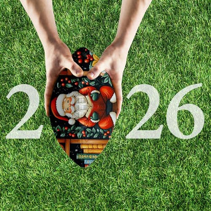 American Football, Official Size 11.9 x 7.3 Inch, Premium Composite Leather High-Grip Ball with Pro-Style Lacing, Unique Prints for Training, Games & Gifts - color: Santa Claus