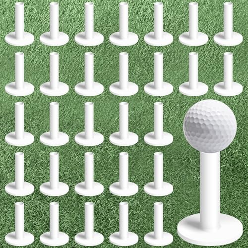 Amy Sport Golf Rubber Tees Value 30 Pack 1.5" 2.25" 2.75" 3" 3.13" Same Size, Durable & Hold Ball Well in White for Indoor Outdoor Practice Mat for Men Women - color: Milk White-30 Pack (3.13")
