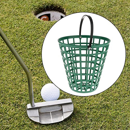 Heavy Duty Golf Ball Field Basket, Golf Tennis Ball Container with Handle Ball Holder Contain Storage Basket Transport Basket Stadium Accessories - Contains, Holds 100 Balls