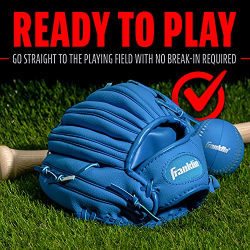 Franklin Sports Kids Baseball Gloves - RTP Youth Teeball Glove + Ball Set - Boys + Girls Teeball Mitt - Kids + Toddlers - 9.5"