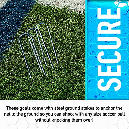 Franklin Sports Pop-Up Dome Shaped Goals - Indoor or Outdoor Soccer Goal - Goal Folds For Storage - 6' x 4' or 4' x 3' Soccer Goal - style: 6' x 4' (Two Goals)