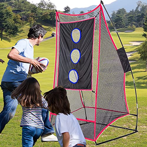 Kapler Football Kicking Throwing Net - 6x3ft Portable Field Goal w/Detachable Target for Throw & Precision Kicks - Sideline Practice for Backyard Skill Improvement for Youth and Adults