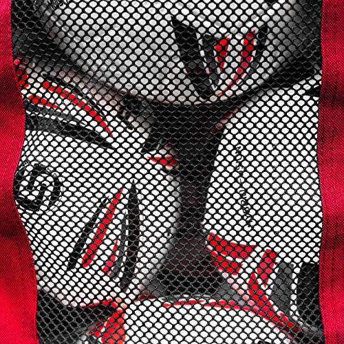 FORZA Premier Ball Carry Bag | Drawstring Soccer, Basketball, Netball & Volleyball Mesh Bag | 5 Color Options - Heavy Duty Equipment Holdall | 12 Ball Capacity - color: Red
