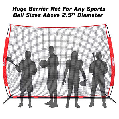 GoSports Portable Sports Barrier Net - 12 ft x 9 ft or 20 ft x 10 ft - Great for Any Sport - Includes Carry Bag - size: 12 ft x 9 ft