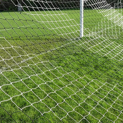 Forza White & Black Striped Soccer Goal Net - 24ft x 8ft Full Size Replacement Soccer Nets