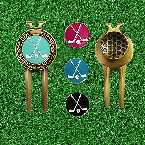 Golf Divot Repair Tool with Ball Marker, A Unique and Multi-Functional Golf Accessory, Nickel - color: black 4