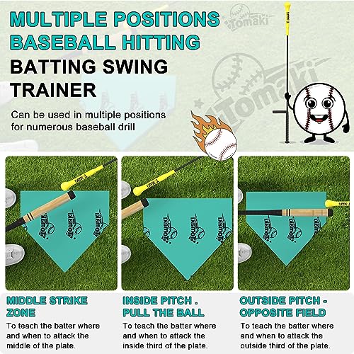 Hitting Stick Batting Swing Trainer, Batting Practice Equipment for Baseball and Softball, Ideal One-on-One Coaching Tool for Baseball 54'' - style: Baseball Swing Trainer