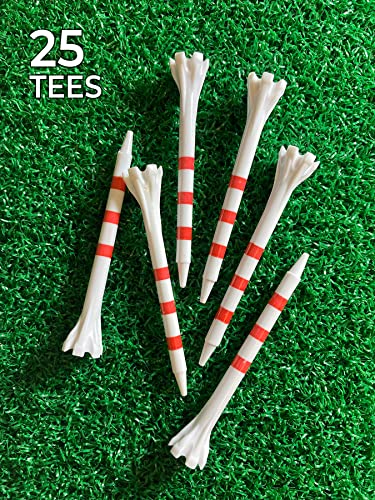 Champ Zarma FLYtee My Hite 3-1/4" 25 count - color: White/Striped Red
