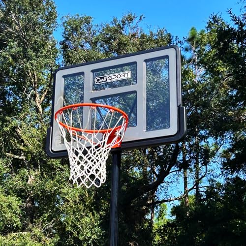 Basketball net 12 Loops Replacement Thicker Ropes Weaved All Weather Bright Coloured Endurable Environment Friendly Polypropylene - color: 1 PCS White