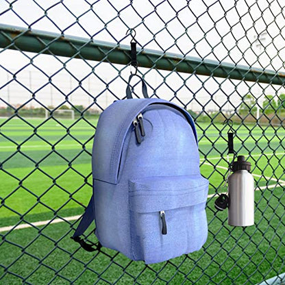 Hungdao Nylon Fence Hooks - Multifunctional Hanging Buckles for Baseball & Softball Equipment(Black Hook,12 Pieces)