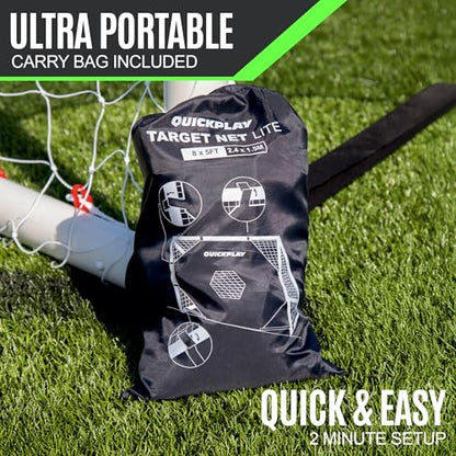 QuickPlay Target Net Lite Soccer Target Net - 5-Zone Shooting Trainer for Backyard & Club Practice - Easy Setup Soccer Training Equipment for Kids to Adults - Durable Mesh for Home Soccer Training - style: 16 x 7'