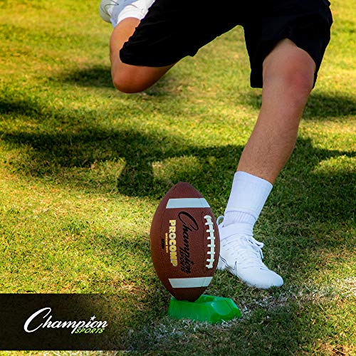 Champion Sports Football Kicking Tee – Heavy-Duty Kickoff Tee in Multiple Styles & Sizes - style: Triplex 3-in-1 Kicking Tee (1 Inch)