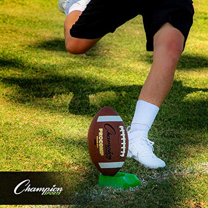 Champion Sports Football Kicking Tee – Heavy-Duty Kickoff Tee in Multiple Styles & Sizes - style: Triplex 3-in-1 Kicking Tee (1 Inch)