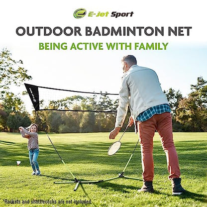Badminton Net, Portable & Instant Setup (Tool Free Assembly) - Backyard Fun, Beach Park Picnic Outdoor Games