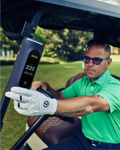 Blue Tees Golf Player+ AI-Powered GPS Speaker - Touchscreen Display, 10+ Hour Battery, 40,000+ Courses, Visual & Audible Distances, Hazard Detection, IPX7 Waterproof (Navy) - color: Navy