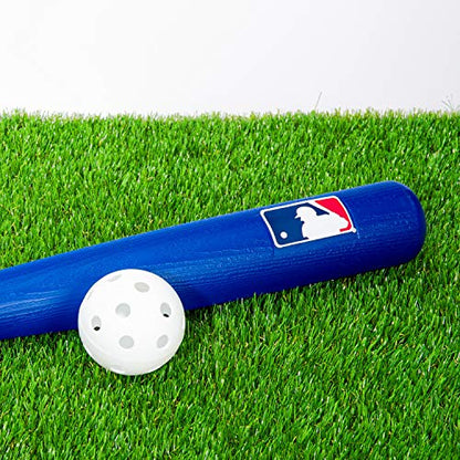 Franklin Sports MLB Kids Baseball Bat and Ball Set - Lightweight 30" Youth Plastic Bat - Multiple Colors