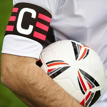 Captain Armband Adjustable Elastic Striped C Team Armband For Soccer Football Basketball Matches Training Fans - color: Green