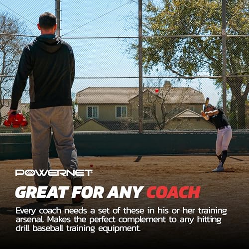 PowerNet Micro Crusher Training Baseballs, Baseball Hitting Trainer for Improved Speed, Power & Coordination, Batting Practice Baseballs