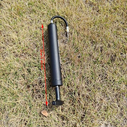Sports Ball Pump Inflator with 5 Needles (Pin), Dual Action Hand Held Portable Air Pump with pins to Inflate Soccer Ball, Football, Volleyball, Rugby, Netball & Basketball - color: black
