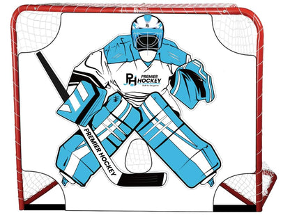 Street Hockey Goal & Shooter Tutor – Portable Hockey Net for Indoor & Outdoor Use – Hockey Training Equipment