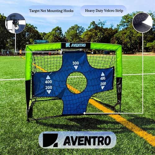 Premium Soccer Goal Set for Indoor & Outdoor – Improved Durability - Pop-Up Net with a Special Target, Ball and Multipurpose Pump, Cones & Sandbags to Support Maximum Stability (3x4 ft)