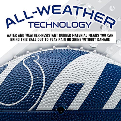 Franklin Sports NFL Team Footballs - Rubber Youth Mini Balls for All Teams - Kids 8.5" Football + Air Pump Sets - Official NFL Licensed - style: Indianapolis Colts