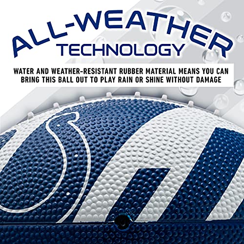 Franklin Sports NFL Team Footballs - Rubber Youth Mini Balls for All Teams - Kids 8.5" Football + Air Pump Sets - Official NFL Licensed - style: Indianapolis Colts