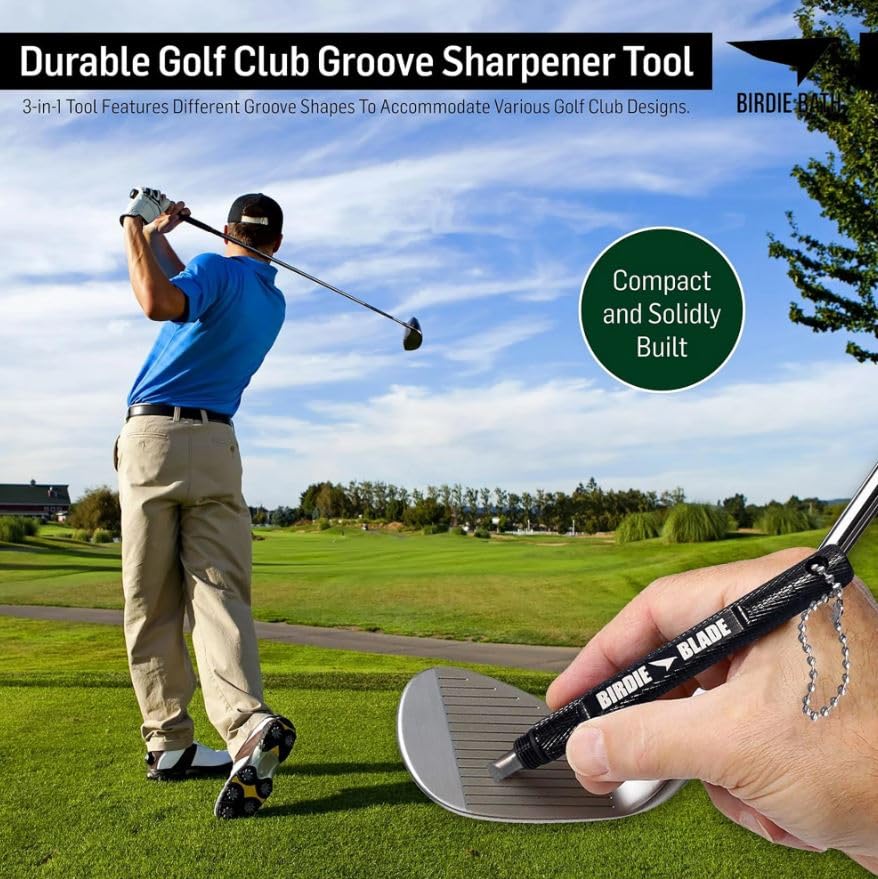 Birdie Blade: 3-in-1 Golf Club Groove Sharpener Tool