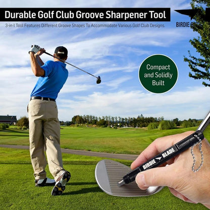 Birdie Blade: 3-in-1 Golf Club Groove Sharpener Tool