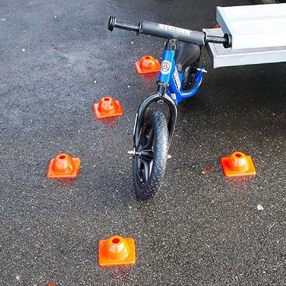 Versatyle Heavy Duty Agility Training Cones (2 in, 6 in, 9 in, 12 in, 28 in) for Sports, Kids Coaching, Multipurpose Field Marker Cones, Soccer, Basketball Drills, Bike, Motorcycle, Traffic Training - style: 2in, Orange, 12 Pack