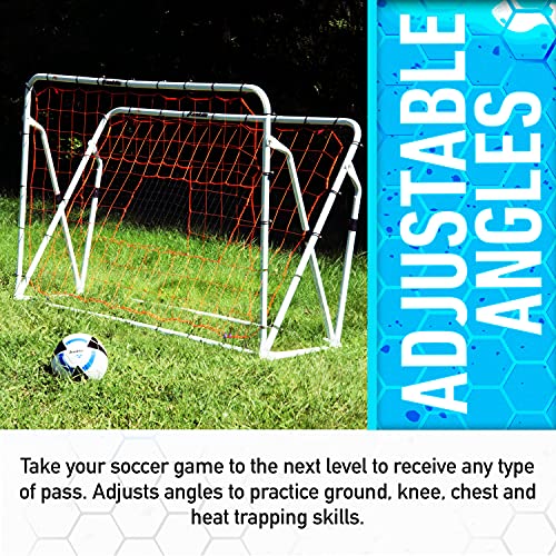 Franklin Sports Soccer Rebounder - Tournament Steel Rebounding Net - Perfect for Backyard Practice and Training - 12' x 6' & 6' x 4'