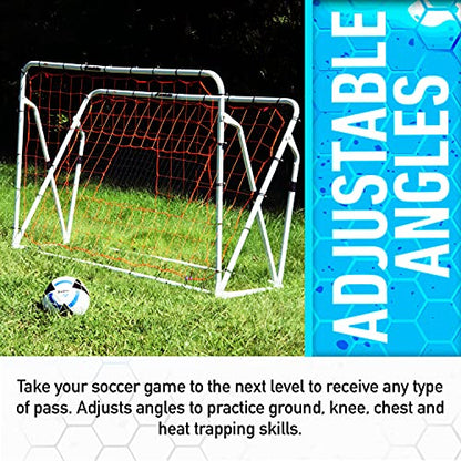 Franklin Sports Soccer Rebounder - Tournament Steel Rebounding Net - Perfect for Backyard Practice and Training - 12' x 6' & 6' x 4'