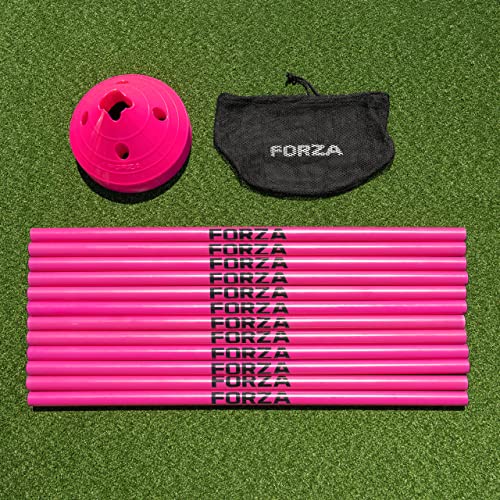 FORZA Cone & Hurdle Training Sets | Improve Your Speed & Agility Skills - Available in 3 Styles and 8 Colors - color: Pink, style: Super Cone