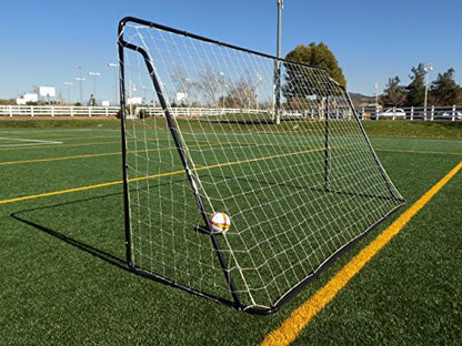 12 x 6 Ft. Powder Coated Galvanized Steel Soccer Goal w/Net. 12x6 Foot AYSO Regulation Size Portable Training Aid. Ultimate Backyard Goal, All Weather, One Year Warranty. New - color: Black, size: 12x6