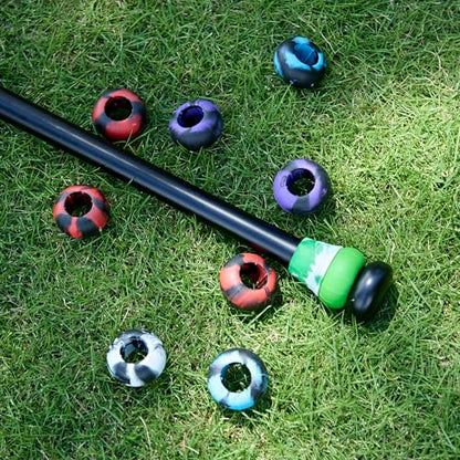 Bat Grip Choke Up Rings,Premium Choke Up Rings, Pressure Baseball Rings,Including: 8 Pack Choke up Rings, 2 Wrist Protectors - color: Black mixture