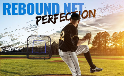 Baseball & Softball Rebounder Net – Adjustable Pitching Trainer for Accuracy, Throwing, and Fielding – Durable Training Equipment for Youth & Adults