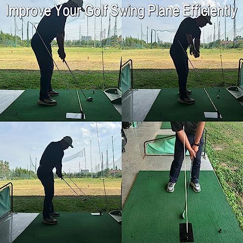 FINGER TEN Golf Alignment Stick Holder Swing Practice Plate Plane Trainer Training Aid Alignment Stick Base - color: Practice Plate