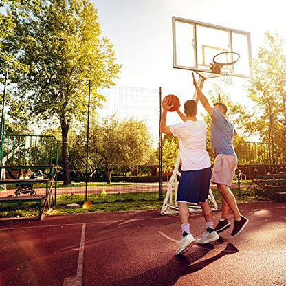 PATIKIL 8 Loops 12" Dia. Mini Basketball Net Replacement, 6 Pack PP Basketball Hoop Net Rim Nets Sturdy for Indoor Outdoor, White Red Blue