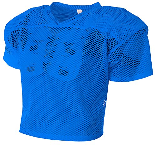 A4 Drop Ship NB4190 Youth Football All Porthole Practice Jersey - color: Royal, size: X-Small
