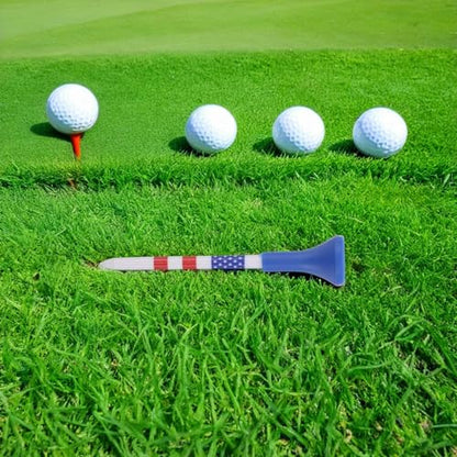 30pcs Tri-Color Unbreakable Golf Tees 83mm Soft Rubber Sleeve Sturdy Driving Range Practice Training Tees for Pros and Beginners Indoor Outdoor Golf