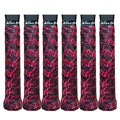 ALIEN PROS Tennis Racket Grip Tape – Tac Moisture Feel Tennis Grip – Tennis Overgrip Grip Tape Tennis Racket – Wrap Your Racquet for High Performance - style: 6-Pack Fire